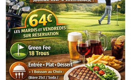 Formule Repas + GF tous les Mardis et Vendredis sur réservation 64€